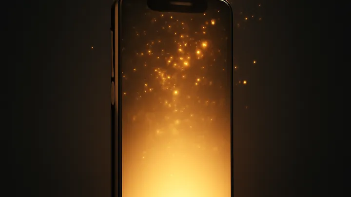 HOT880 COM Modern phone with glowing screen